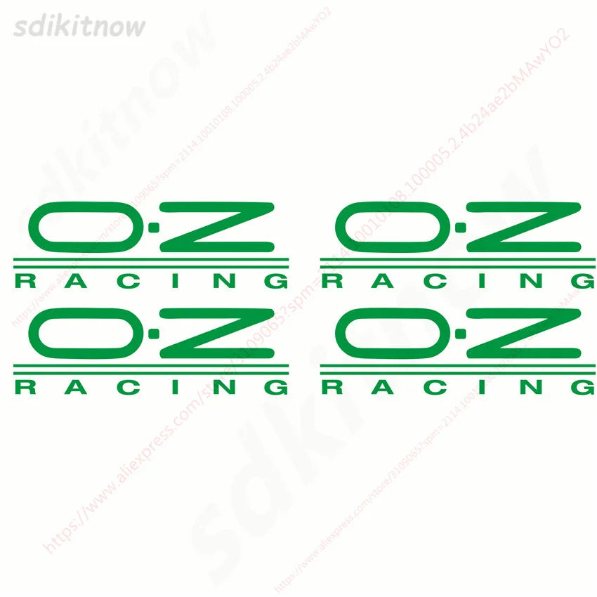 3.8x12cm 4pcs/lot Car Racing Sticker Styling Window Decoration Waterproof Vinyl Decal For OZ Racing Wheel Rim Hub Accessories