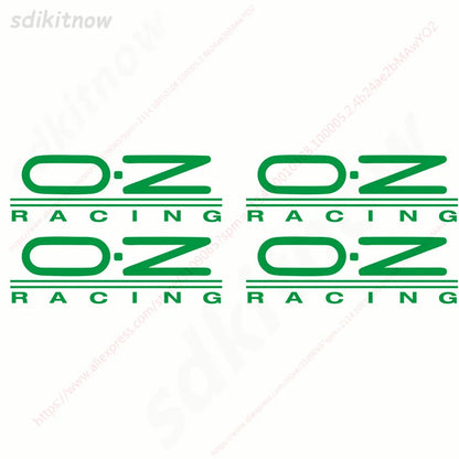 3.8x12cm 4pcs/lot Car Racing Sticker Styling Window Decoration Waterproof Vinyl Decal For OZ Racing Wheel Rim Hub Accessories