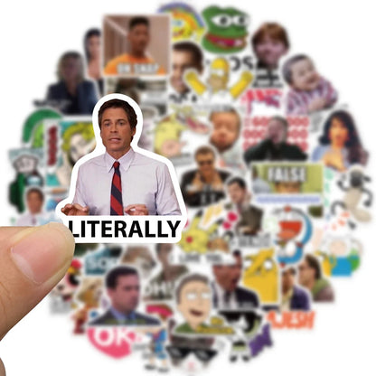 10/30/50Pcs Funny Character Meme Stickers For Girls Laptop Graffiti Phone Suitcase Waterproof Decoration Toy Decal