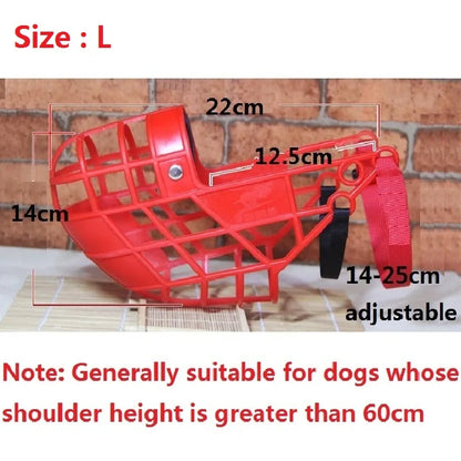 Adjustable Dog Muzzle Plastic Mask Anti-Barking Bite Mouth Cover Greyhound Gree Whippet Basket Muzzle Pet Supplies with S/M/L