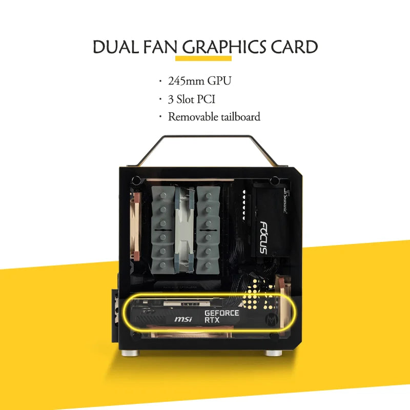 Mechanic Master C24 Sugar Cube Air&TypeC Version Portable Mini Desktop Chassis ITX Computer Case With Tempered Glass PC ardware