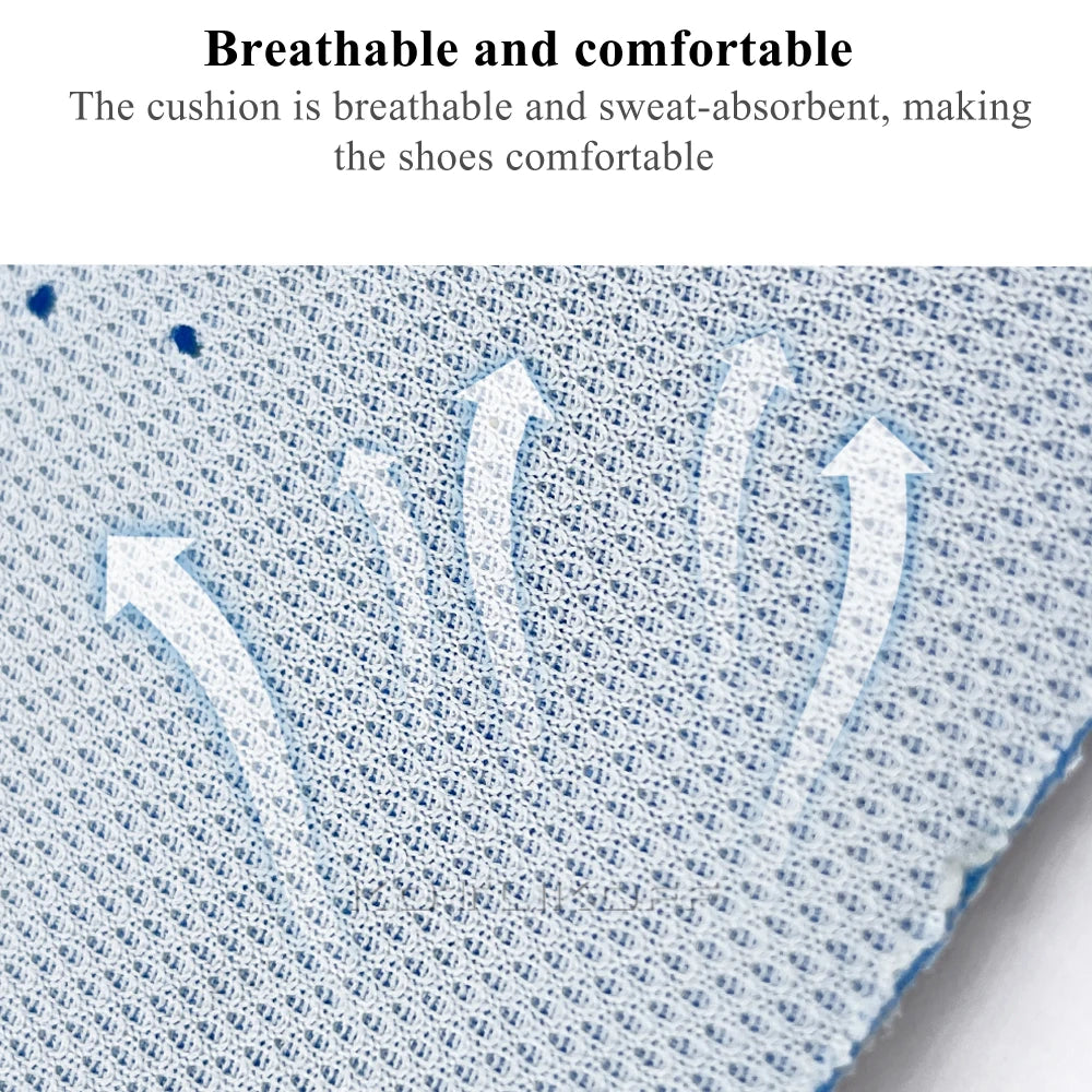 KOTLIKOFF 1.5-3.5cm Height Increase Insoles Breathable High-Elastic Sport Sole Pad Heel Insert Taller Support Absorbant Foot Pad