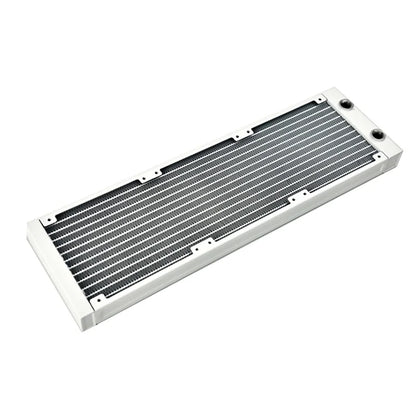 Syscooling White aluminum radiator120/240/360mm  27mm thickness G1/4 thread water cooling Heat Exchanger  DIY cooling system