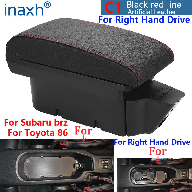 For Toyota 86 Armrest for Subaru Brz Car Armrest Box Right Hand Drive for Scion Fr-S Frs Gt86 2012-2020 Storage Box Auto Parts