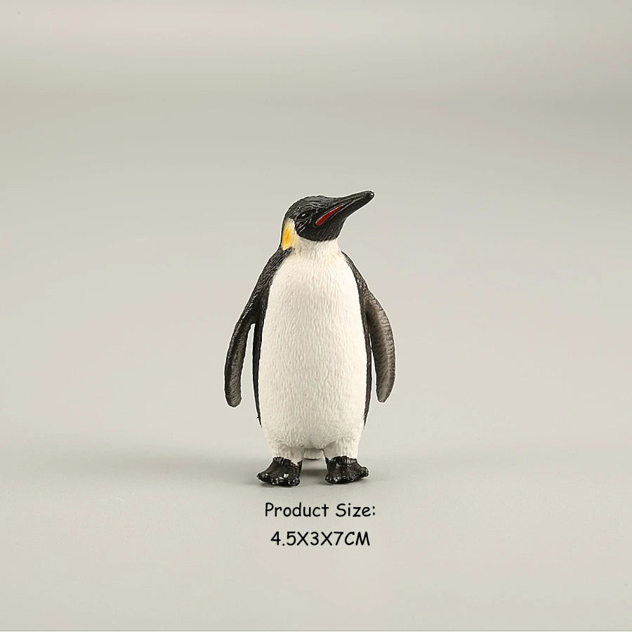 Simulation Penguin Models Figurines,Antarctic Set with Different Varieties of Penguin Cub Ocean Animal Model Cake Toppers Gift
