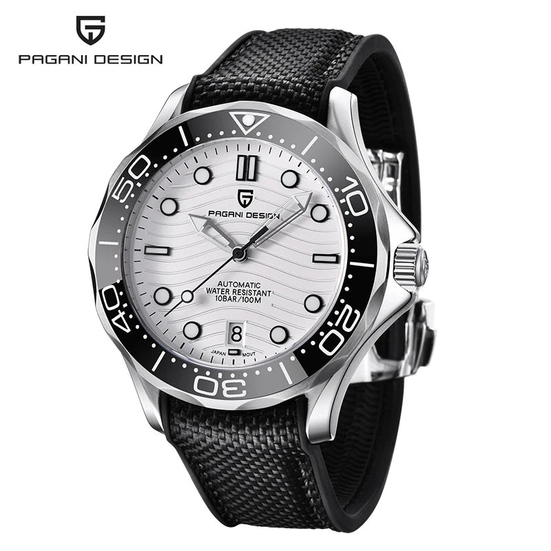 2025 New PAGANI DESIGN Diving Mens Watches Gold Luxury Automatic Watch For Men Mechanical Wristwatches AR Sapphire Ceramic Bezel