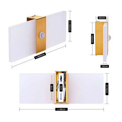 LED Wall Light PIR Motion Sensor Night Wall Lamp Bedroom Bedside Light Living Room Balcony Aisle Corridor Decoration Lighting