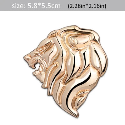 DSYCAR 1Pcs Badge Logo Car Sticker Reflective Decal Auto Decoration Badge Motorcycle Lion Head Emblem 3D Metal Windshield New