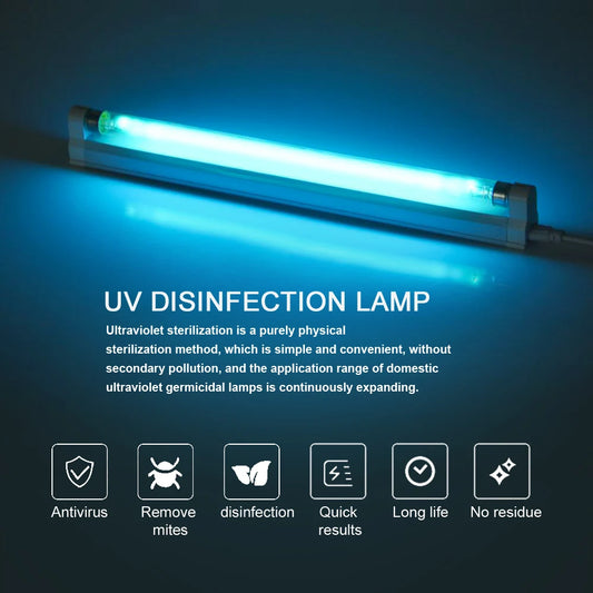T5 UV Sterilizer Light Ultraviolet Lamps AC 220V Light Tube Sanitizer Disinfection T5 UVC Lamp Mite Removal For Home Bedrooms