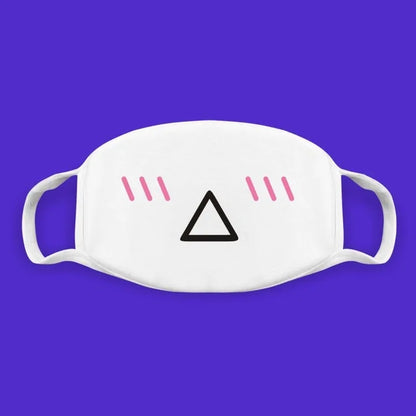 Super Cute Expression Smile Breathable Mouth Face Mask For Korean Black Kpop Unisex Kawaii Face Mouth Muffle Mask Cotton Anime