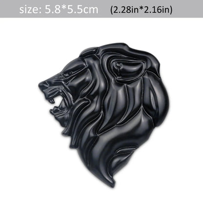 DSYCAR 1Pcs Badge Logo Car Sticker Reflective Decal Auto Decoration Badge Motorcycle Lion Head Emblem 3D Metal Windshield New