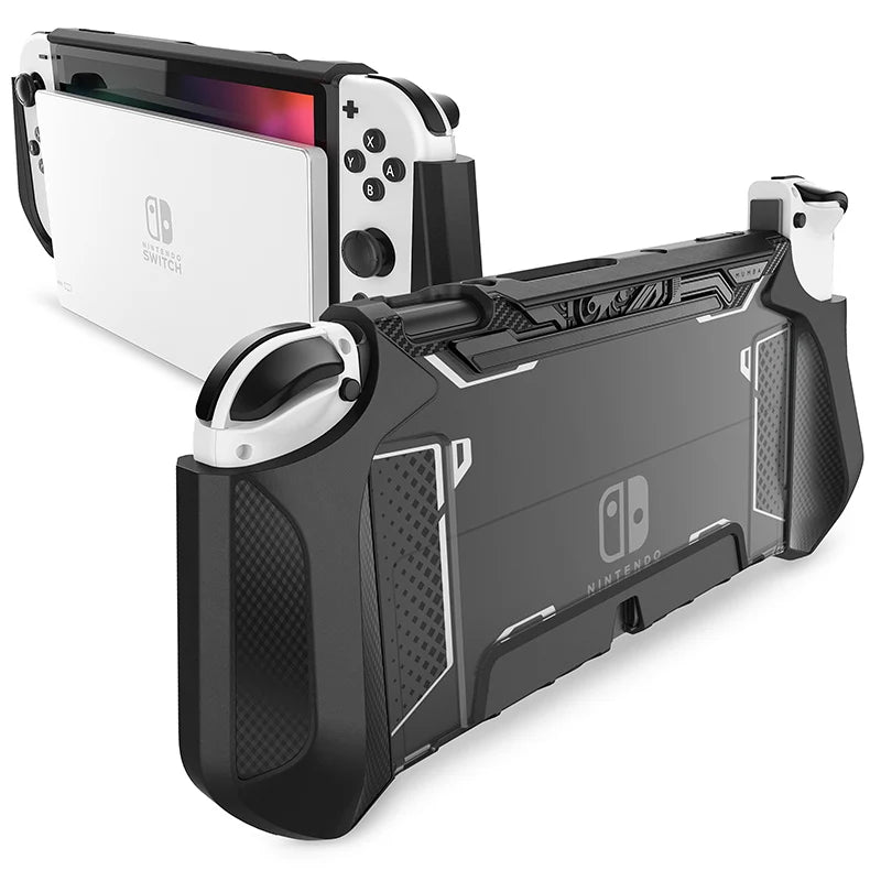 MUMBA Dockable Case For Nintendo Switch OLED 2021 Blade Series TPU Grip Protective Cover Compatible with Joy-Con Controller