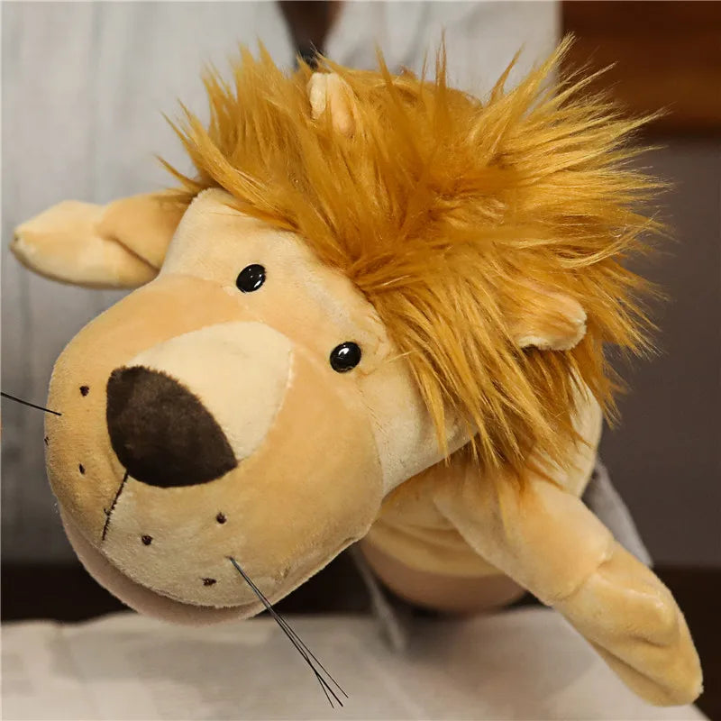 Stuffed Plush Animals Toys Hand Finger Story Puppet Kawaii Dolls Educational Baby Toys Lion Elephant Bunny Monkey Children GIft