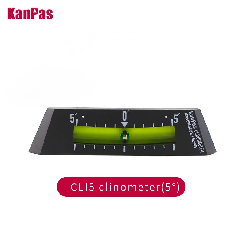 KANPAS RV Inclinometer, 0-45°Tilt Angle Gauge, Liquid Filled Metal Ball Indicator, No Battery Level For Car and Marine CLI-45