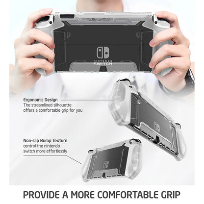 MUMBA Dockable Case For Nintendo Switch OLED 2021 Blade Series TPU Grip Protective Cover Compatible with Joy-Con Controller