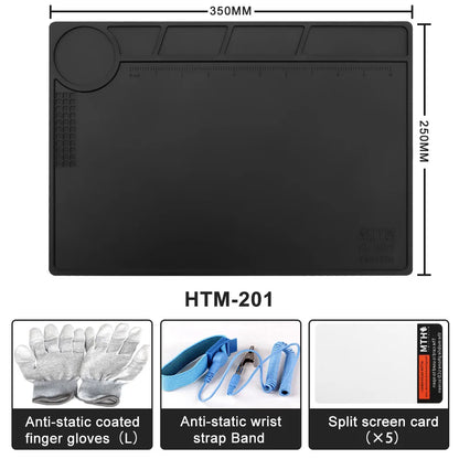 Heat Insulation Pad ESD Soldering Working Mat Magnetic Silicon Mat Repair Heat-resistant Platform for BGA Soldering Station