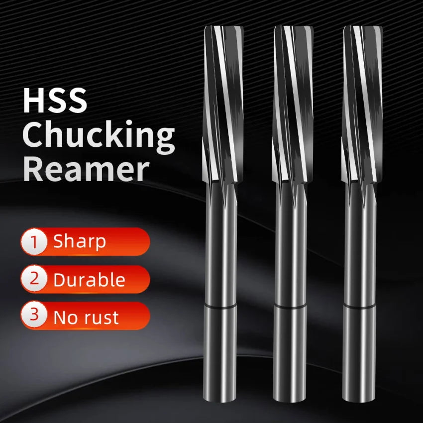 BB Reamer HSS Cobalt Wear Resistant High Precision H7 Diameter 2mm-16mm Left Spiral Flute Hole Drill Metal Steel Aluminum Tool