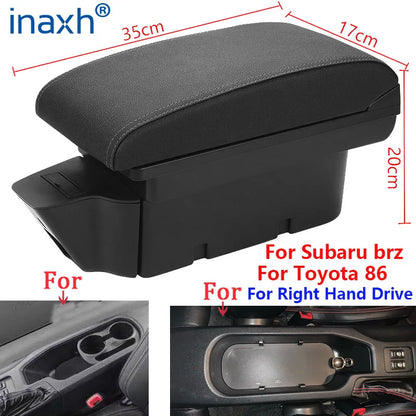 For Toyota 86 Armrest for Subaru Brz Car Armrest Box Right Hand Drive for Scion Fr-S Frs Gt86 2012-2020 Storage Box Auto Parts