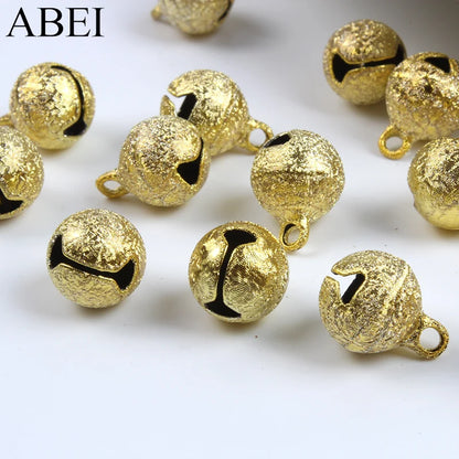 10mm Copper Bells DIY Crafts Accessories Christmas Gingle bell Wedding party Decoration Matte Gold Bell