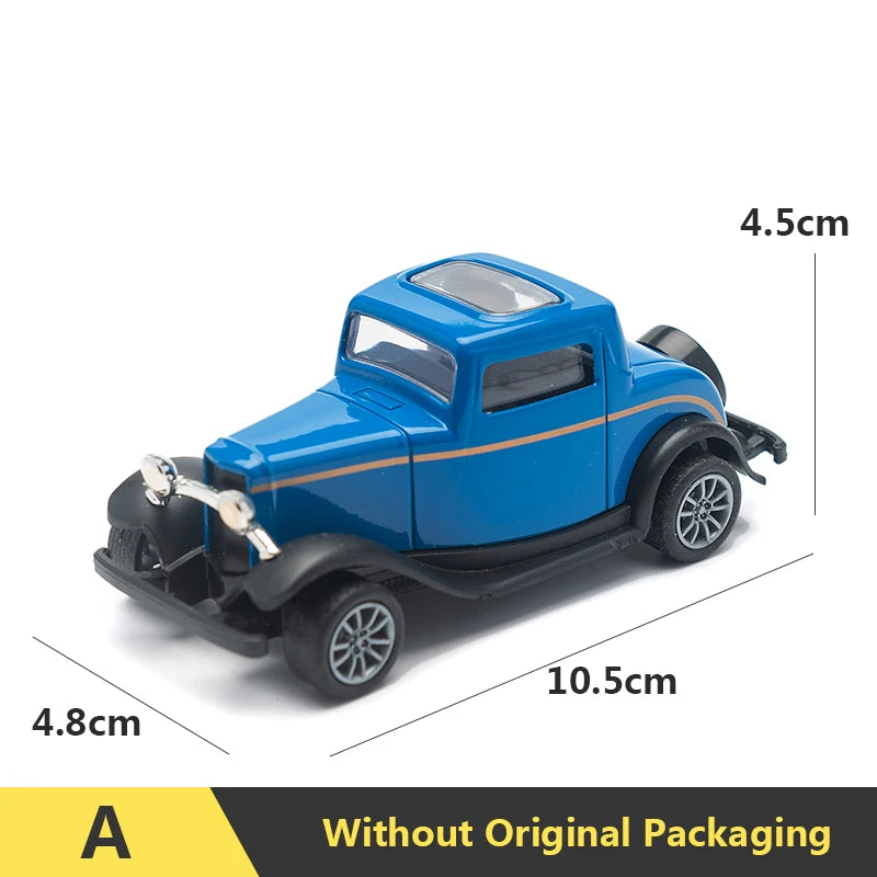 1:43 Alloy Vintage Diecast Car Model Classic Pull Back Car Model Miniature Vehicle Replica For Collection Gift For Kids Adults