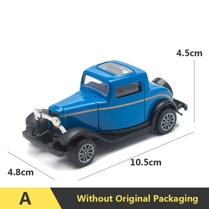 1:43 Alloy Vintage Diecast Car Model Classic Pull Back Car Model Miniature Vehicle Replica For Collection Gift For Kids Adults