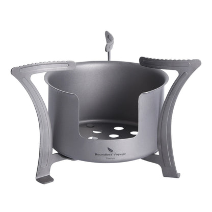 Boundless Voyage Camping Alcohol Stove Ultralight Titanium Wood Burning Stove Outdoor Multi-Fuels Mini Stove Ti2011C-13C