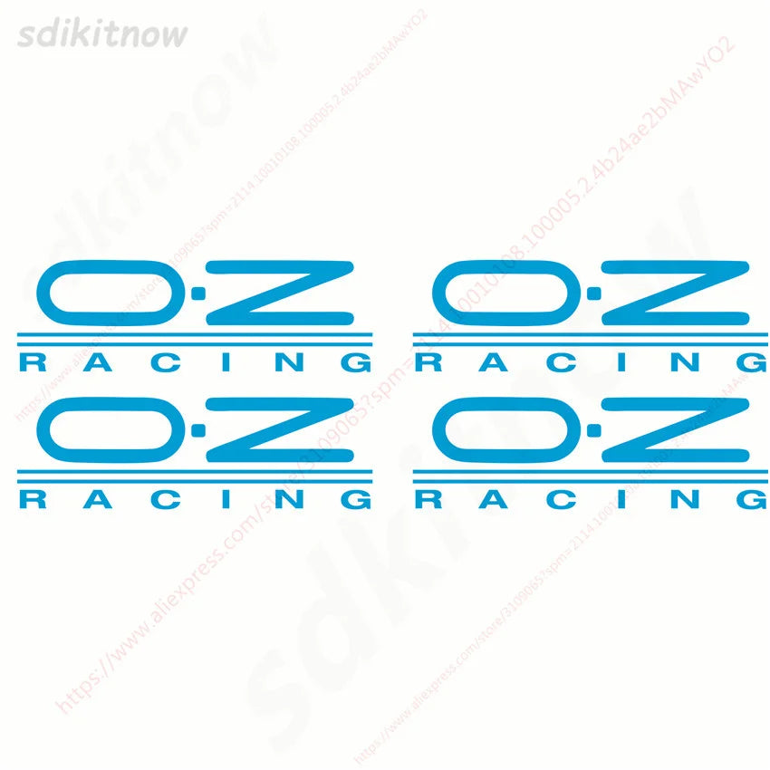 3.8x12cm 4pcs/lot Car Racing Sticker Styling Window Decoration Waterproof Vinyl Decal For OZ Racing Wheel Rim Hub Accessories