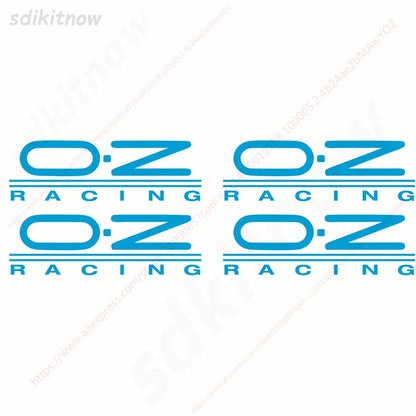 3.8x12cm 4pcs/lot Car Racing Sticker Styling Window Decoration Waterproof Vinyl Decal For OZ Racing Wheel Rim Hub Accessories