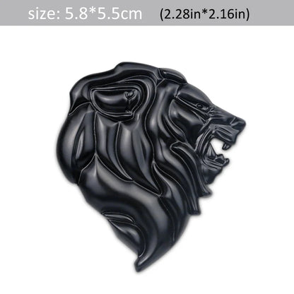 DSYCAR 1Pcs Badge Logo Car Sticker Reflective Decal Auto Decoration Badge Motorcycle Lion Head Emblem 3D Metal Windshield New