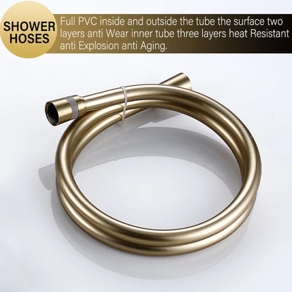 Brushed Rose Gold Bidet Sprayer Faucet Bathroom Mixer Wall Mounted Hot Cold Water With Hose Smesiteli