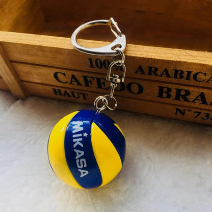 PVC Volleyball Keychain Ball Toy Sport Key Chain Gift Car Ball Key Holder Ring For Players Men Women Keyring Birthday Gift