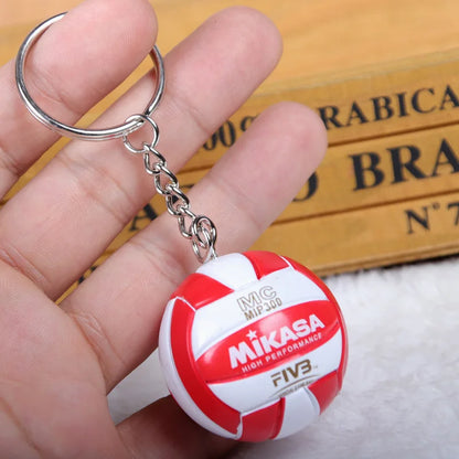 PVC Volleyball Keychain Ball Toy Sport Key Chain Gift Car Ball Key Holder Ring For Players Men Women Keyring Birthday Gift