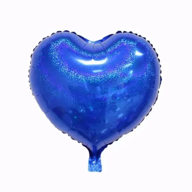 10pcs/lot 18inch Laser Metallic Star heart Foil Balloons Wedding Baby Shower Birthday Party Decor Helium Inflatable Globos Gift