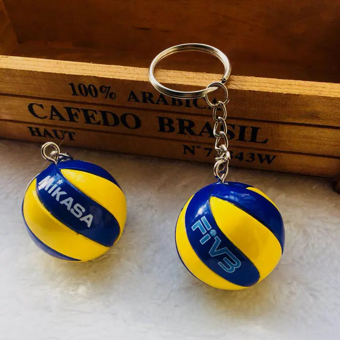 PVC Volleyball Keychain Ball Toy Sport Key Chain Gift Car Ball Key Holder Ring For Players Men Women Keyring Birthday Gift