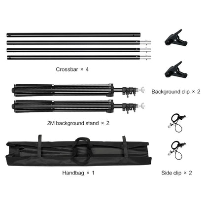 2.6x3M/8.5x10ft Photo Video Studio Backdrop Background Stand, Adjustable Telescopic Background Support System with Carry Bag