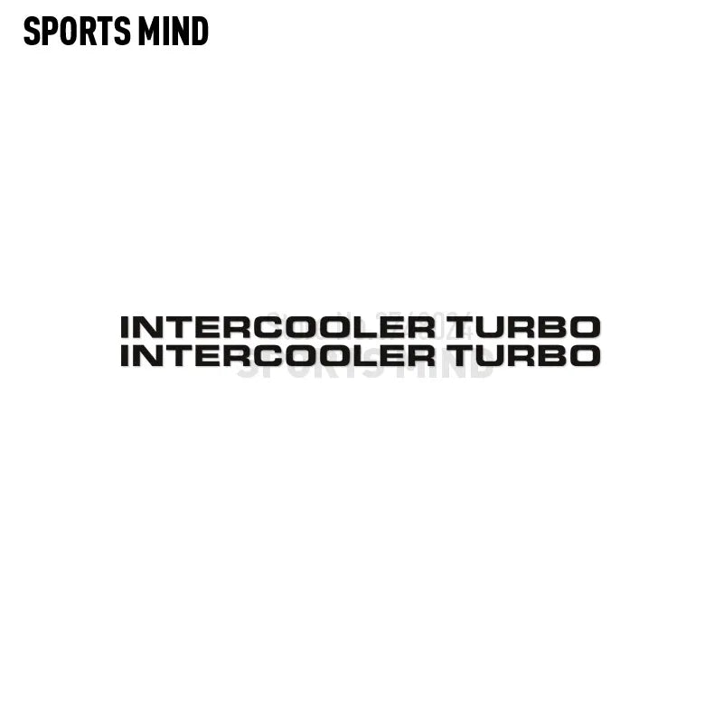 2 X Intercooler Turbo Car Sticker Decal Automobiles Car Styling For Mitsubishi Pajero Shogun Montero Side MK2 V20 Accessories