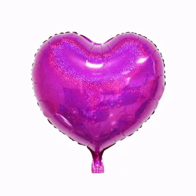 10pcs/lot 18inch Laser Metallic Star heart Foil Balloons Wedding Baby Shower Birthday Party Decor Helium Inflatable Globos Gift