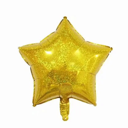 10pcs/lot 18inch Laser Metallic Star heart Foil Balloons Wedding Baby Shower Birthday Party Decor Helium Inflatable Globos Gift