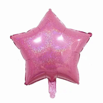 10pcs/lot 18inch Laser Metallic Star heart Foil Balloons Wedding Baby Shower Birthday Party Decor Helium Inflatable Globos Gift