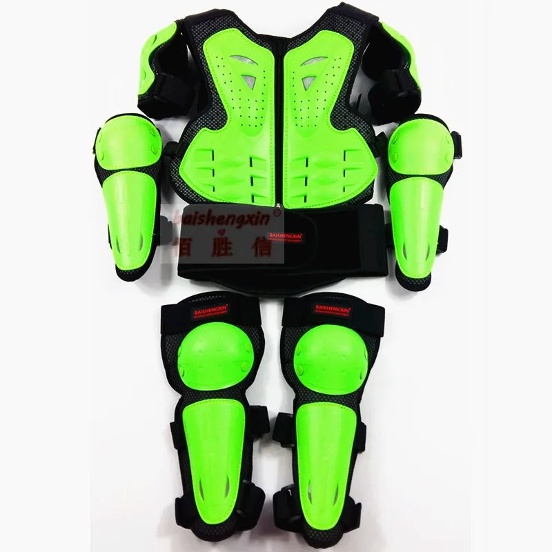 Motorcycle Full Body child Armor Jacket  Chest Protection Gear  elbow and shorlder child protection 8-14 years