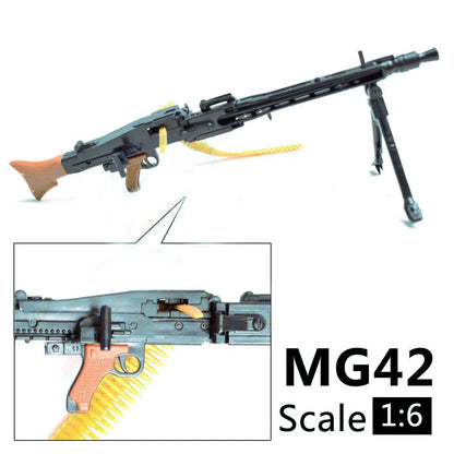 1/6 Scale MG42 Toy Gun Model Assembly Puzzles Building Bricks Gun Soldier Machine Gun Fit 12"Action Figure
