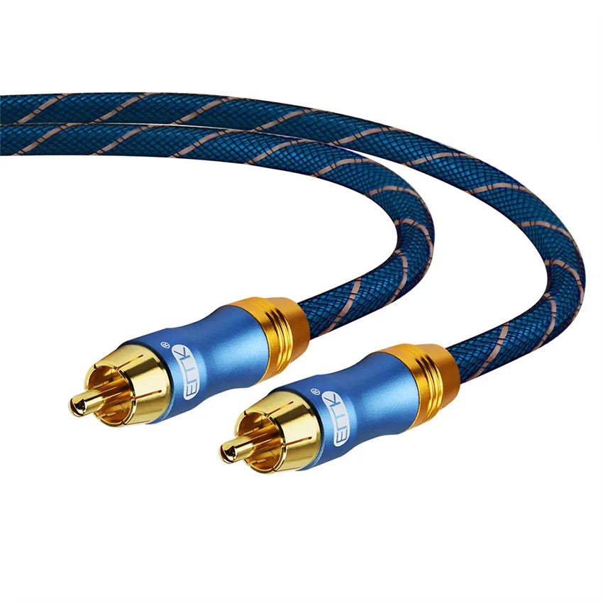 EMK RCA Cable Digital Coaxial Audio Cable Stereo Audio RCA to RCA Male Coaxial Cable Hifi Subwoofer Cable for DVD TV Speaker