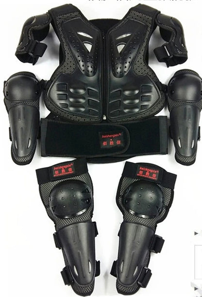Motorcycle Full Body child Armor Jacket  Chest Protection Gear  elbow and shorlder child protection 8-14 years
