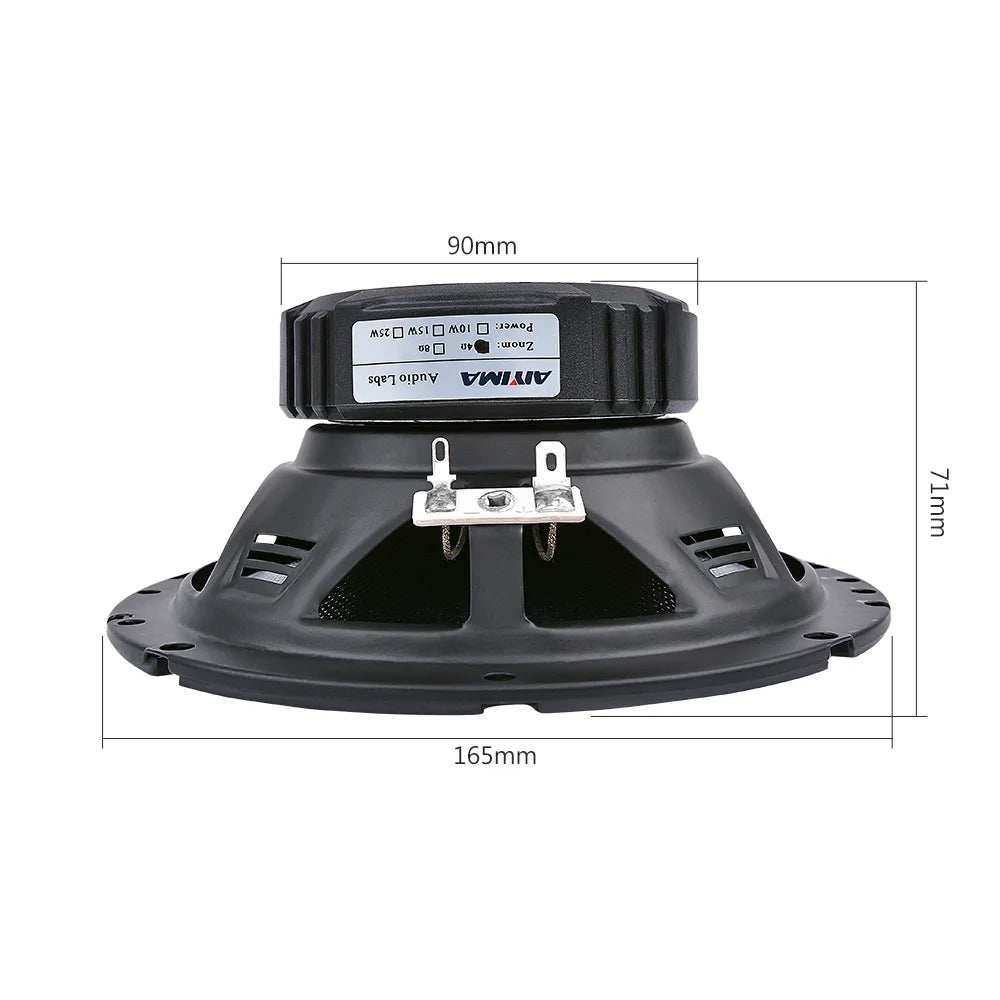 AIYIMA 6.5 Inch Audio Car Midrange Bass Speaker  4 8 Ohm 60W Glass Fiber Bullet Woofer Loudspeaker DIY Home Theater Sound System