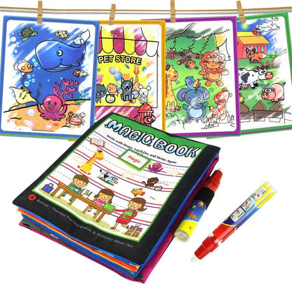Coolplay  Magic Water Drawing Book Coloring Book Painting Board Doodle Book in Drawing Toys Educational Toys for Kids Xmas Gifts