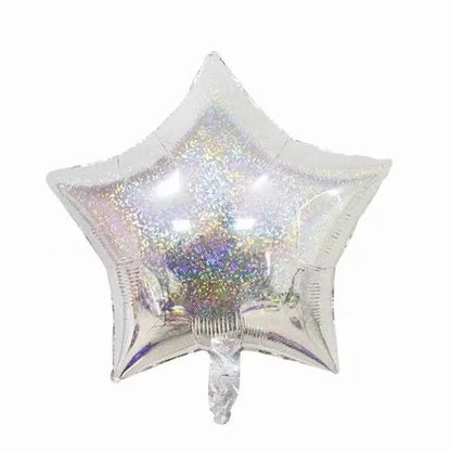 10pcs/lot 18inch Laser Metallic Star heart Foil Balloons Wedding Baby Shower Birthday Party Decor Helium Inflatable Globos Gift