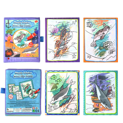 Coolplay  Magic Water Drawing Book Coloring Book Painting Board Doodle Book in Drawing Toys Educational Toys for Kids Xmas Gifts