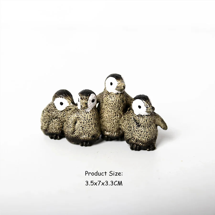 Simulation Penguin Models Figurines,Antarctic Set with Different Varieties of Penguin Cub Ocean Animal Model Cake Toppers Gift
