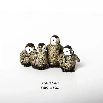 Simulation Penguin Models Figurines,Antarctic Set with Different Varieties of Penguin Cub Ocean Animal Model Cake Toppers Gift