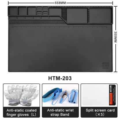 Heat Insulation Pad ESD Soldering Working Mat Magnetic Silicon Mat Repair Heat-resistant Platform for BGA Soldering Station
